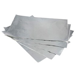 Foil- 500 Pre-Cut Folded Med Sheets - 18 Micron Silver